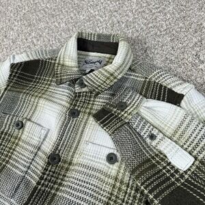 The Stronghold Jacket Mens Small Green Plaid Flannel Button Lined Bomber Shacket